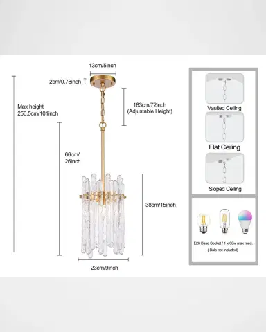 Arabela Lighting Icicles 9" Pendant | Thumbnail 6 Arabela Lighting Icicles 9" Pendant | Thumbnail 6