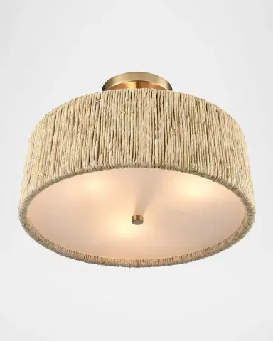 Arabela Lighting Cabana 16" 3-Light Semi-Flush Mount | Thumbnail 2 Arabela Lighting Cabana 16" 3-Light Semi-Flush Mount | Thumbnail 2