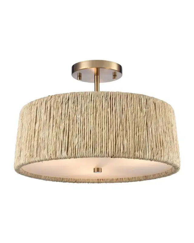 Arabela Lighting Cabana 16" 3-Light Semi-Flush Mount