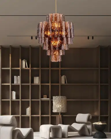 Arabela Lighting Fire and Ice 29" 13-Light Chandelier | Thumbnail 2 Arabela Lighting Fire and Ice 29" 13-Light Chandelier | Thumbnail 2