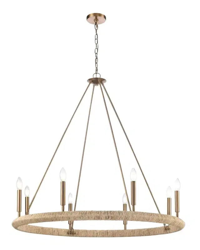 Arabela Lighting Cabana 38" 8-Light Chandelier