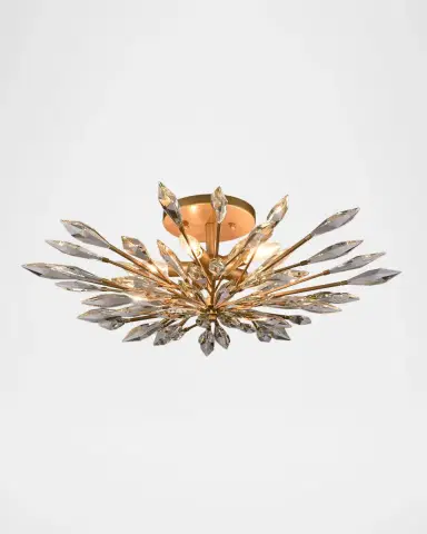 Arabela Lighting Crystal Fusion 28" 5-Light Semi-Flush Mount | Thumbnail 5