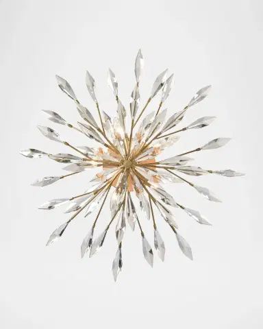 Arabela Lighting Crystal Fusion 28" 5-Light Semi-Flush Mount | Thumbnail 6