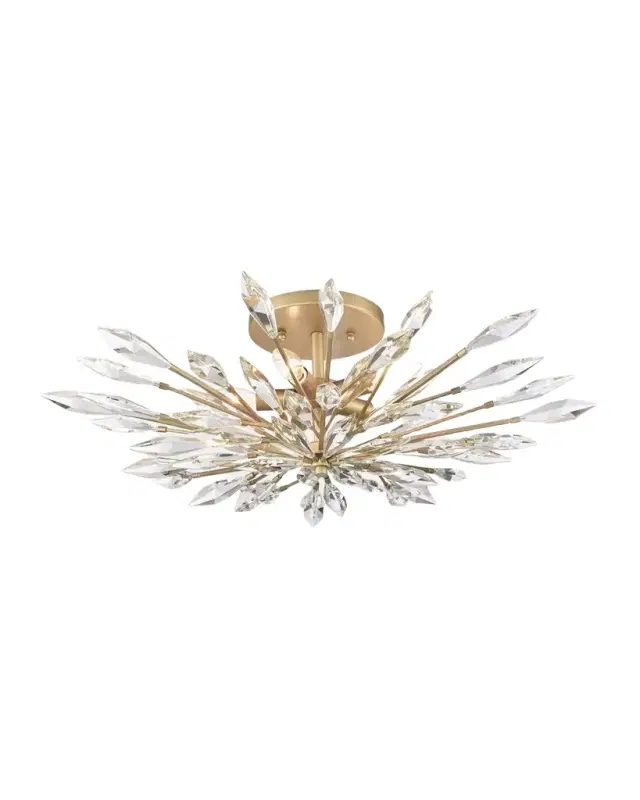 Arabela Lighting Crystal Fusion 28" 5-Light Semi-Flush Mount