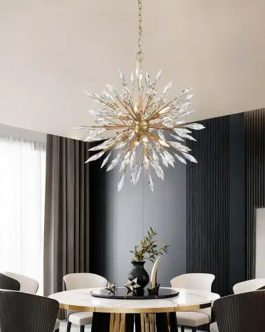 Arabela Lighting Crystal Fusion 30" 8-Light Chandelier | Thumbnail 7 Arabela Lighting Crystal Fusion 30" 8-Light Chandelier | Thumbnail 7