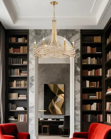 Arabela Lighting Anastasia 25" 6-Light Chandelier | Thumbnail 2 Arabela Lighting Anastasia 25" 6-Light Chandelier | Thumbnail 2