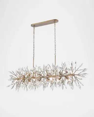 Arabela Lighting Crystal Fusion 60" 12-Light Linear Chandelier | Thumbnail 2 Arabela Lighting Crystal Fusion 60" 12-Light Linear Chandelier | Thumbnail 2