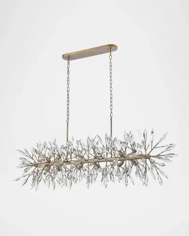 Arabela Lighting Crystal Fusion 60" 12-Light Linear Chandelier | Thumbnail 3 Arabela Lighting Crystal Fusion 60" 12-Light Linear Chandelier | Thumbnail 3