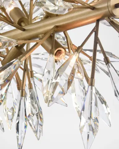 Arabela Lighting Crystal Fusion 60" 12-Light Linear Chandelier | Thumbnail 4 Arabela Lighting Crystal Fusion 60" 12-Light Linear Chandelier | Thumbnail 4