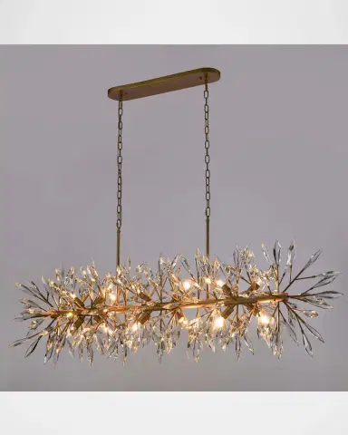 Arabela Lighting Crystal Fusion 60" 12-Light Linear Chandelier | Thumbnail 5 Arabela Lighting Crystal Fusion 60" 12-Light Linear Chandelier | Thumbnail 5