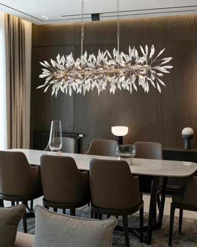 Arabela Lighting Crystal Fusion 60" 12-Light Linear Chandelier | Thumbnail 6 Arabela Lighting Crystal Fusion 60" 12-Light Linear Chandelier | Thumbnail 6