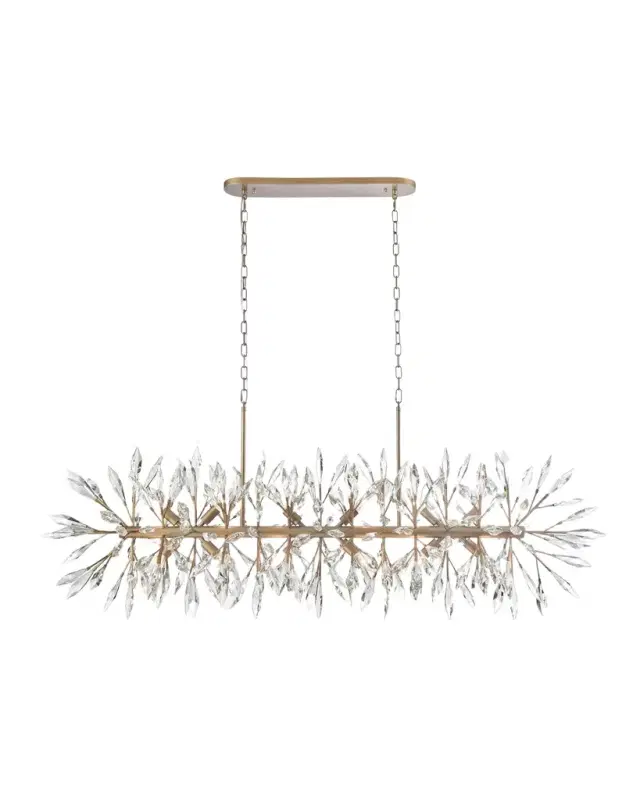 Arabela Lighting Crystal Fusion 60" 12-Light Linear Chandelier
