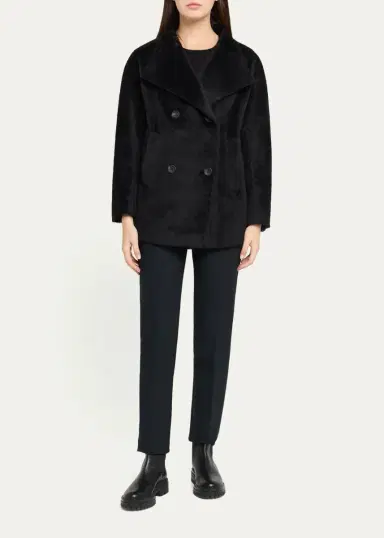 Cinzia Rocca Short Alpaca-Blend Double-Breasted Jacket | Thumbnail 2