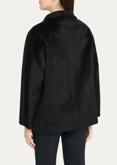 Cinzia Rocca Short Alpaca-Blend Double-Breasted Jacket | Thumbnail 3