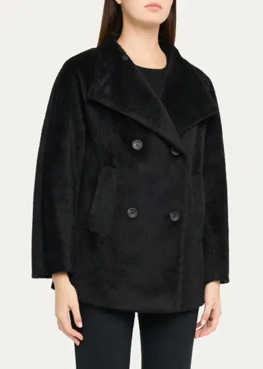 Cinzia Rocca Short Alpaca-Blend Double-Breasted Jacket | Thumbnail 4
