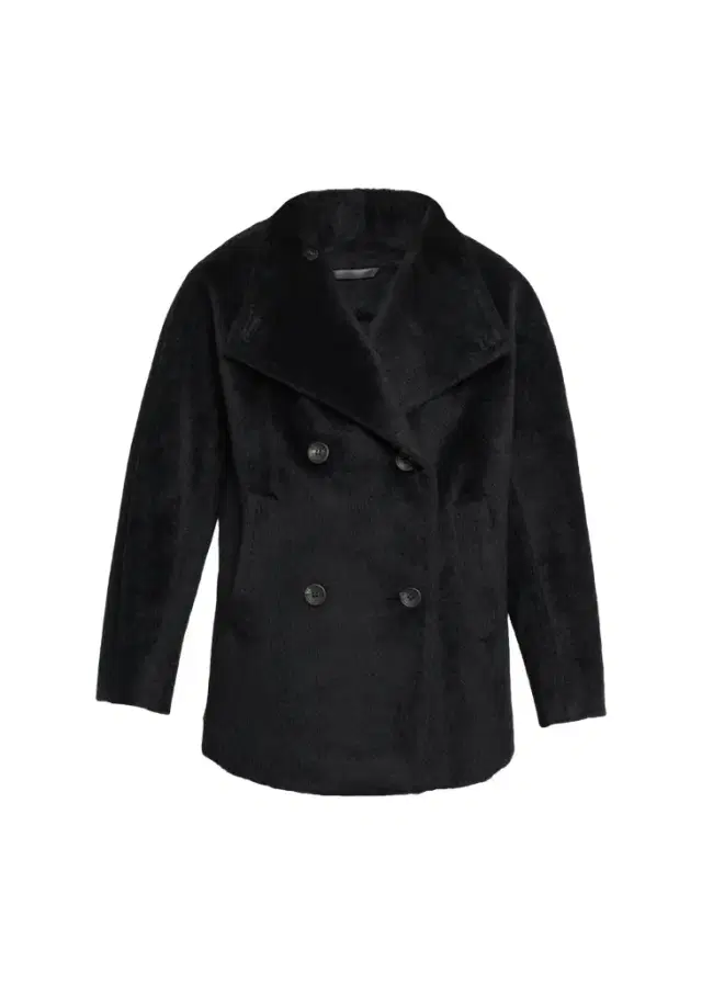 Cinzia Rocca Short Alpaca-Blend Double-Breasted Jacket