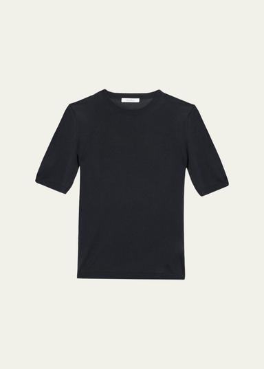 Max Mara Aceti Short-Sleeved Cashmere-Silk Sweater | Thumbnail 1 Max Mara Aceti Short-Sleeved Cashmere-Silk Sweater | Thumbnail 1