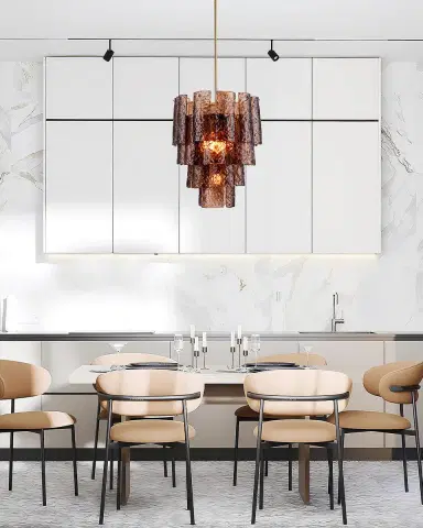 Arabela Lighting Fire and Ice 20" 5-Light Chandelier | Thumbnail 6 Arabela Lighting Fire and Ice 20" 5-Light Chandelier | Thumbnail 6