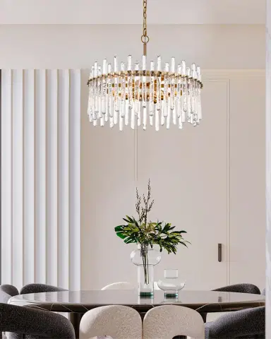 Arabela Lighting Icicles 24" 6-Light Chandelier | Thumbnail 4 Arabela Lighting Icicles 24" 6-Light Chandelier | Thumbnail 4