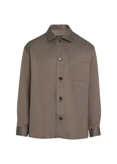 Brioni Men's Mouline Gabardine Overshirt | Thumbnail 1