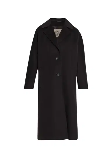 Cinzia Rocca Long Two-Button Notch-Collar Wool Coat | Thumbnail 1