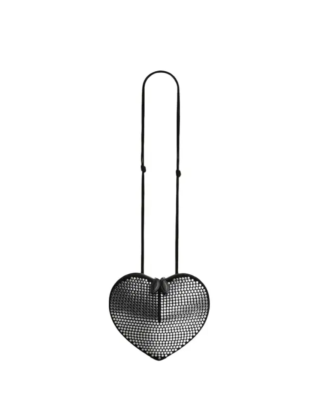 Alaïa Le Coeur Studded Suede Crossbody Bag