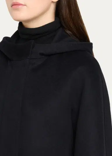 Cinzia Rocca Virgin Wool Hooded 3/4-Sleeve Coat | Thumbnail 5