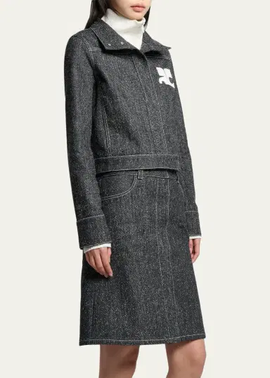 Courrèges Denim Tweed Jacket | Thumbnail 4 Courrèges Denim Tweed Jacket | Thumbnail 4