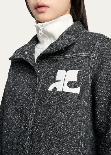 Courrèges Denim Tweed Jacket | Thumbnail 5 Courrèges Denim Tweed Jacket | Thumbnail 5