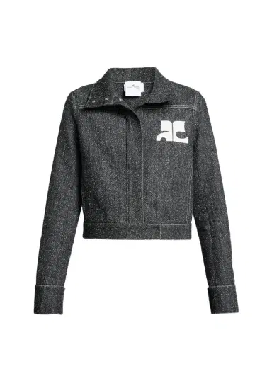 Courrèges Denim Tweed Jacket | Thumbnail 1 Courrèges Denim Tweed Jacket | Thumbnail 1