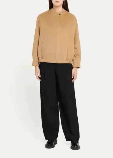 Cinzia Rocca Short Collarless Bomber Jacket | Thumbnail 2