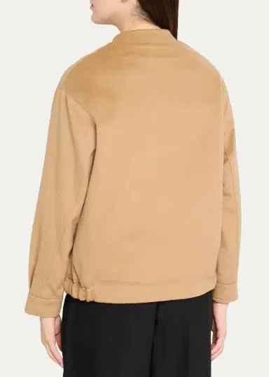 Cinzia Rocca Short Collarless Bomber Jacket | Thumbnail 3