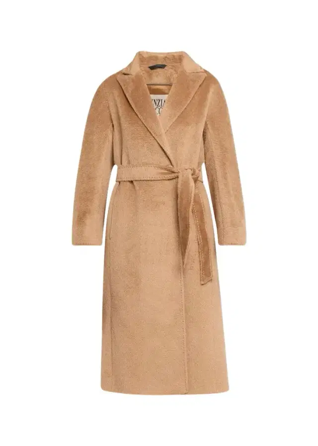 Cinzia Rocca Long Belted Notch-Collar Wool-Blend Coat