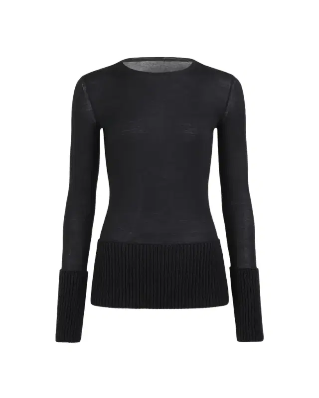 Merino Wool Long-Sleeve Crewneck Top Merino Wool Long-Sleeve Crewneck Top