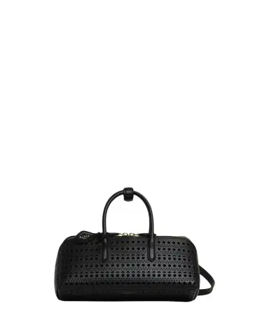 Alaïa Delta Small Perforated Leather Top-Handle Bag | Thumbnail 1