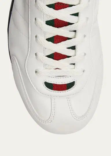 Gucci Men's Shift Leather Low-Top Sneakers | Thumbnail 5 Gucci Men's Shift Leather Low-Top Sneakers | Thumbnail 5