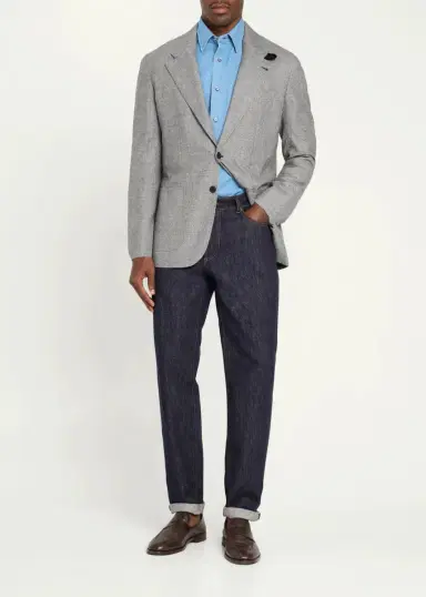 Brioni Men's Notch-Lapel Wool Blazer | Thumbnail 2 Brioni Men's Notch-Lapel Wool Blazer | Thumbnail 2