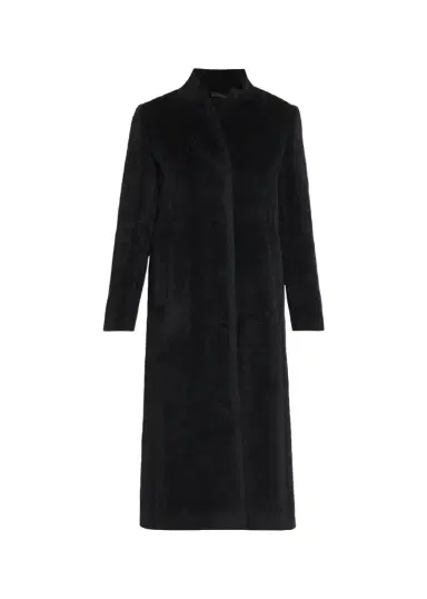 Cinzia Rocca Long Stand-Collar Alpaca Wool Coat | Thumbnail 1