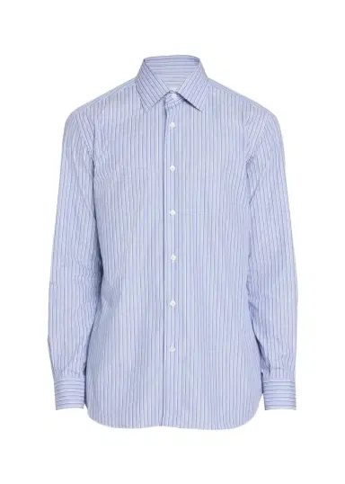 Brioni Men's Cotton Stripe Button-Front Shirt | Thumbnail 1