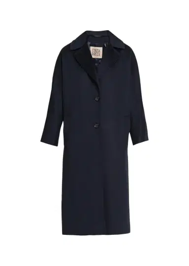 Cinzia Rocca Long Two-Button Notch-Collar Wool Coat | Thumbnail 1