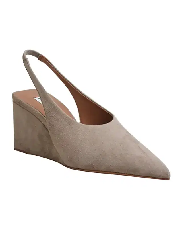Alaïa 75mm Cube Suede Slingback Pumps