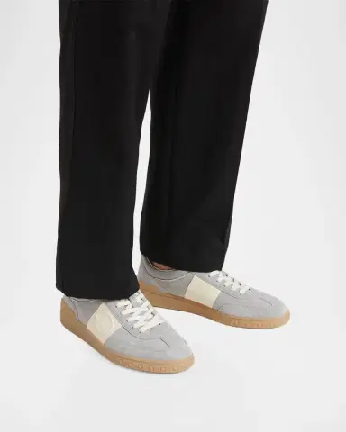 Valentino Garavani Colorblocked Suede Low-Top Sneakers | Thumbnail 2 Valentino Garavani Colorblocked Suede Low-Top Sneakers | Thumbnail 2