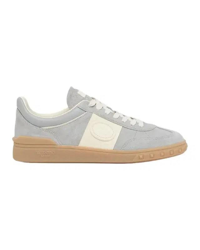 Valentino Garavani Colorblocked Suede Low-Top Sneakers