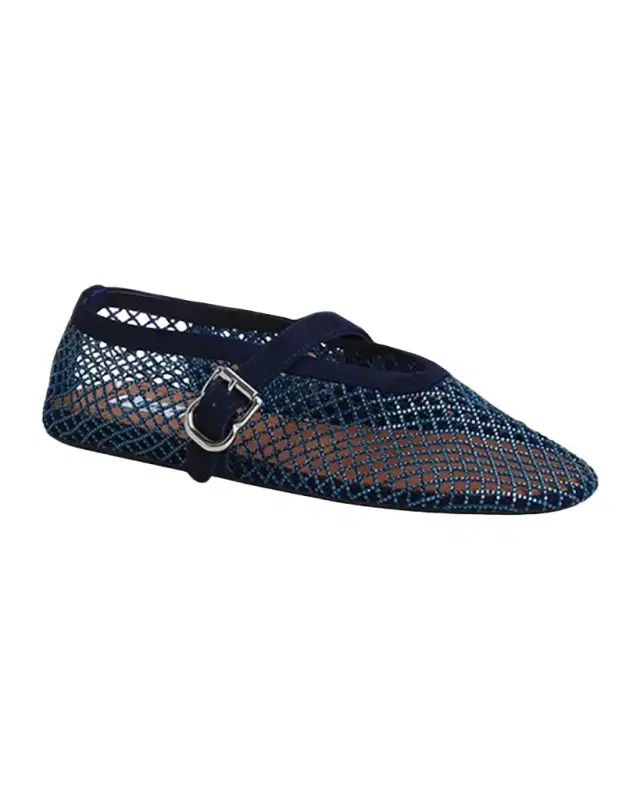 Alaïa Crystal Mesh Ballet Flats