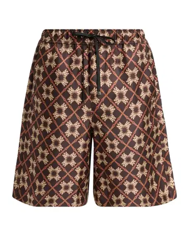 AMIRI Men's Silk MA Quad Drawstring Pull-On Shorts | Thumbnail 1 AMIRI Men's Silk MA Quad Drawstring Pull-On Shorts | Thumbnail 1