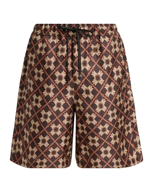 AMIRI Men's Silk MA Quad Drawstring Pull-On Shorts