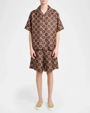 AMIRI Men's Silk MA Quad Camp Shirt | Thumbnail 2 AMIRI Men's Silk MA Quad Camp Shirt | Thumbnail 2