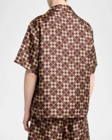AMIRI Men's Silk MA Quad Camp Shirt | Thumbnail 3 AMIRI Men's Silk MA Quad Camp Shirt | Thumbnail 3
