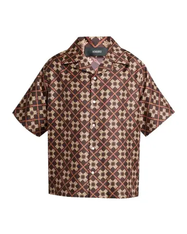 AMIRI Men's Silk MA Quad Camp Shirt | Thumbnail 1 AMIRI Men's Silk MA Quad Camp Shirt | Thumbnail 1