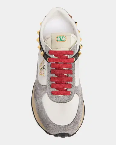 Valentino Garavani Embroidered Rockstud Low-Top Sneakers | Thumbnail 6 Valentino Garavani Embroidered Rockstud Low-Top Sneakers | Thumbnail 6